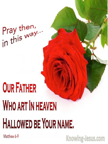 Matthew 6:9 Our Father Who Art In Heaven (red)